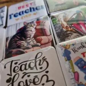 picture / photo pin badges 2" x 2" square